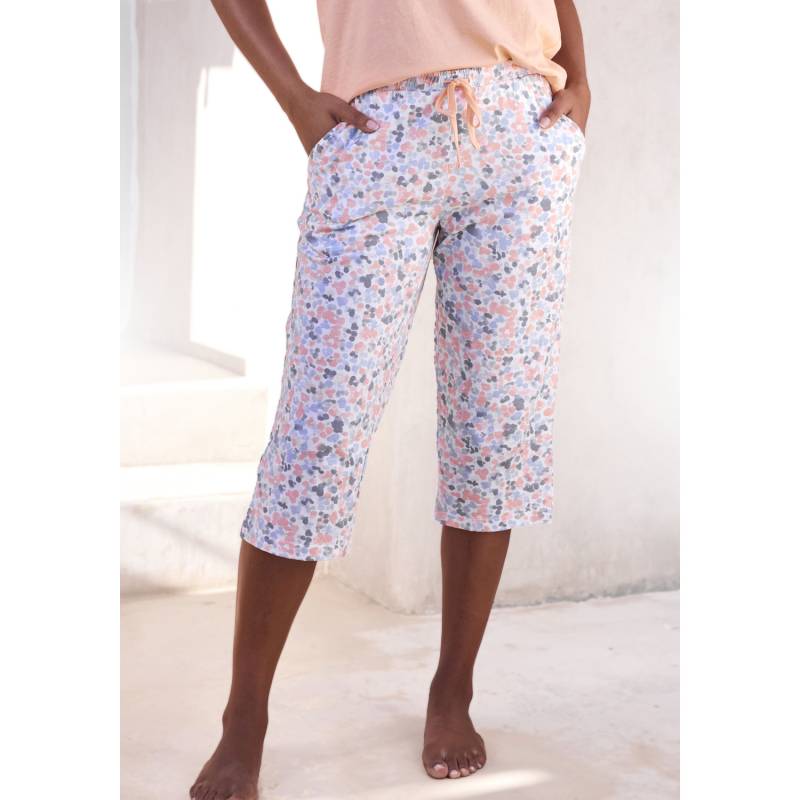 VIVANCE DREAMS Damen Caprihose orange-graublau-gepunktet Gr.36/38 von VIVANCE DREAMS