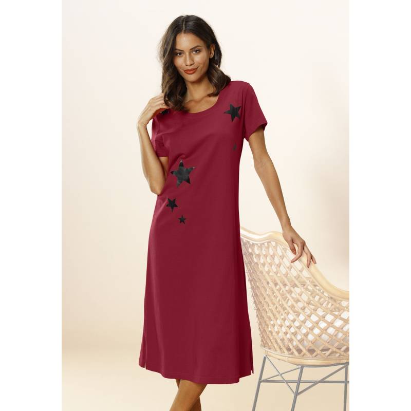 VIVANCE DREAMS Damen Nachthemd rot-schwarz Gr.44/46 von VIVANCE DREAMS