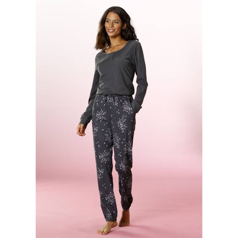 VIVANCE DREAMS Damen Pyjama anthrazit Gr.36/38 von VIVANCE DREAMS