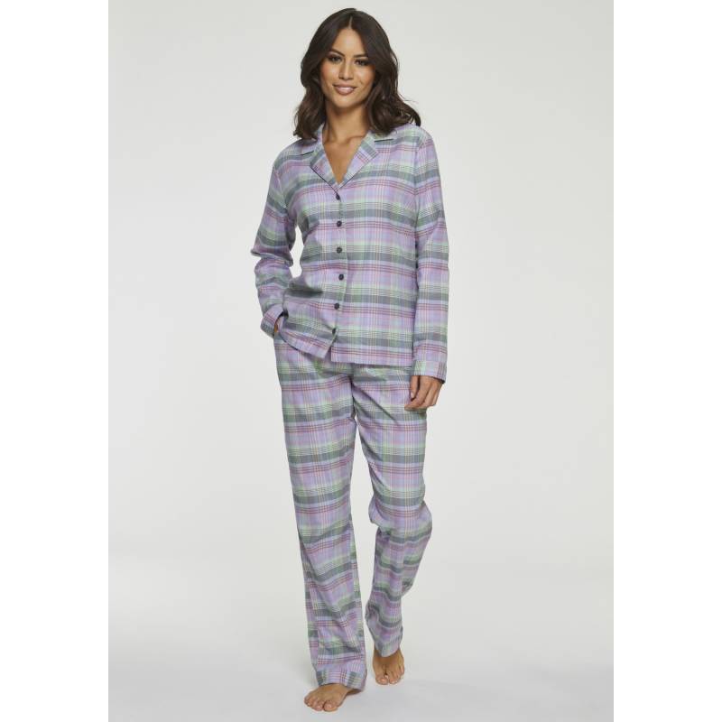 VIVANCE DREAMS Damen Pyjama lila-kariert Gr.38 von VIVANCE DREAMS