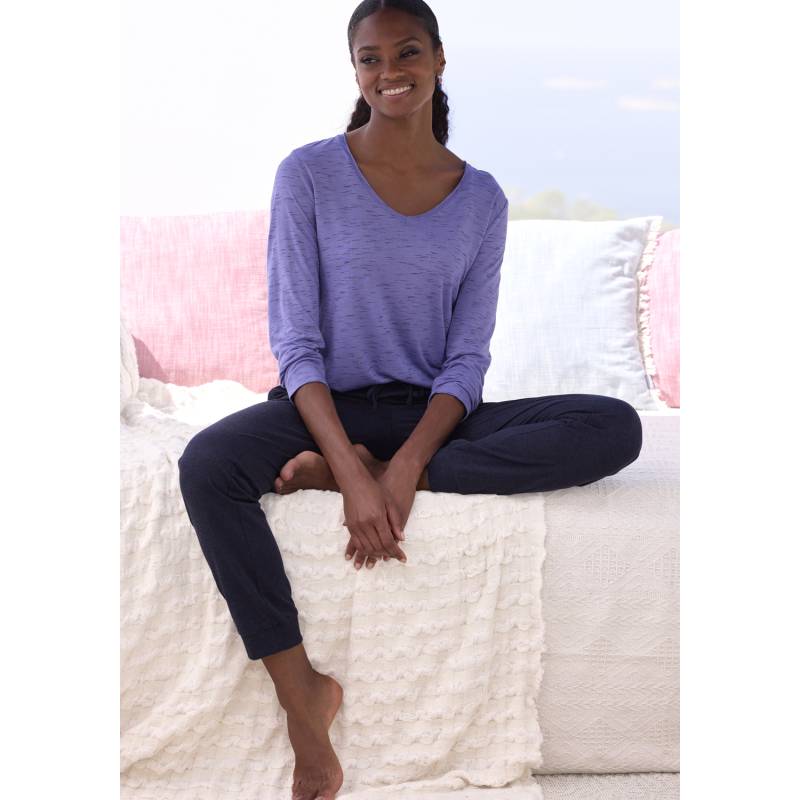 VIVANCE DREAMS Damen Pyjama lila-meliert Gr.36/38 von VIVANCE DREAMS