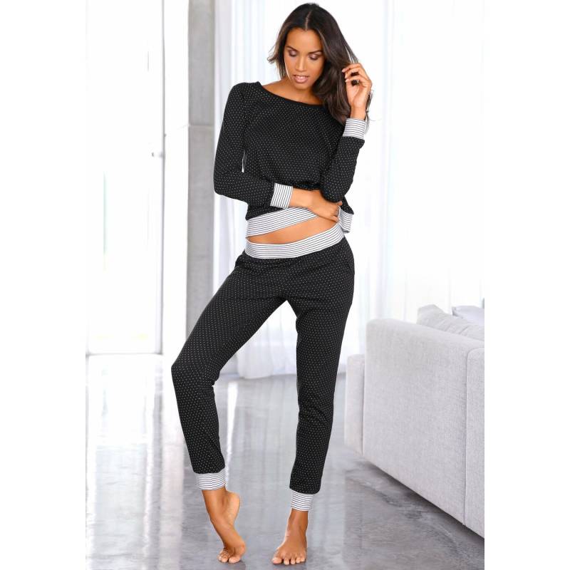 VIVANCE DREAMS Damen Pyjama schwarz-gepunktet Gr.36/38 von VIVANCE DREAMS