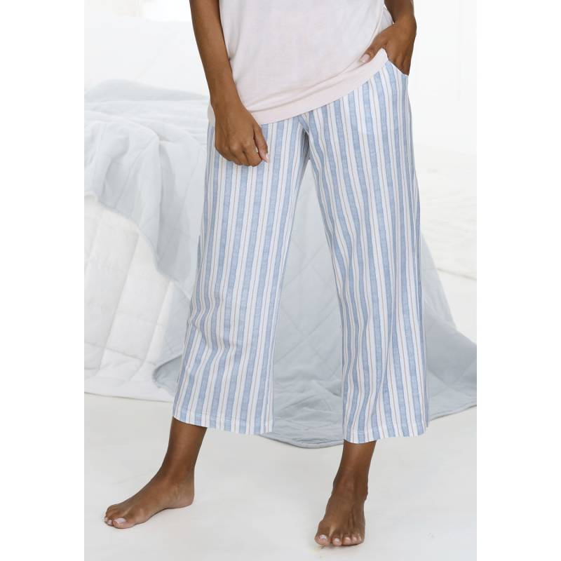 VIVANCE DREAMS Damen Pyjamahose rosa-blau-gestreift Gr.32/34 von VIVANCE DREAMS