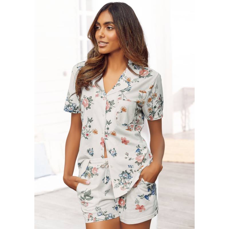 VIVANCE DREAMS Damen Shorty ecru-allover-geblümt Gr.40/42 von VIVANCE DREAMS