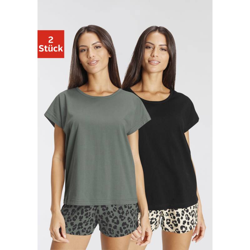 VIVANCE DREAMS Damen Shorty ecru-schwarz-gemustert schwarz-gemustert Gr.32/34 von VIVANCE DREAMS