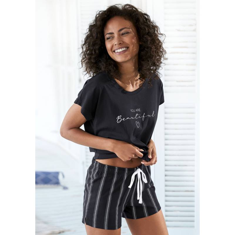 VIVANCE DREAMS Damen Shorty schwarz-gestreift Gr.36/38 von VIVANCE DREAMS