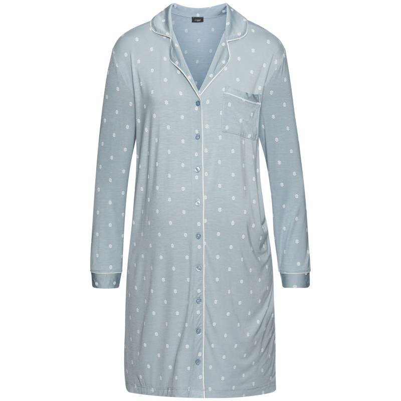 VIVANCE DREAMS Damen Umstandsnachthemd hellblau-gemustert Gr.40/42 von VIVANCE DREAMS