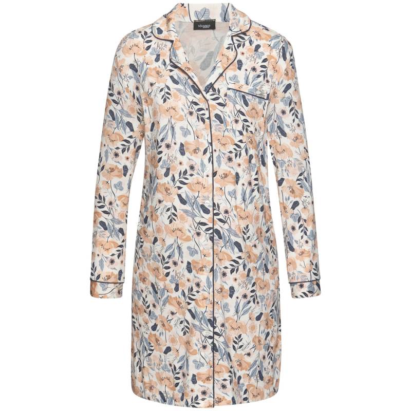 VIVANCE DREAMS Damen Umstandsnachthemd weiß-orange-blau-geblümt Gr.36/38 von VIVANCE DREAMS