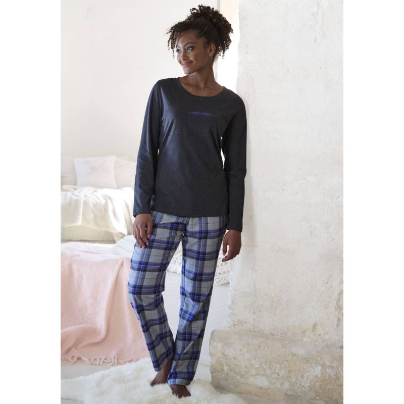 VIVANCE DREAMS Damen Pyjama blau Gr.32 von VIVANCE DREAMS