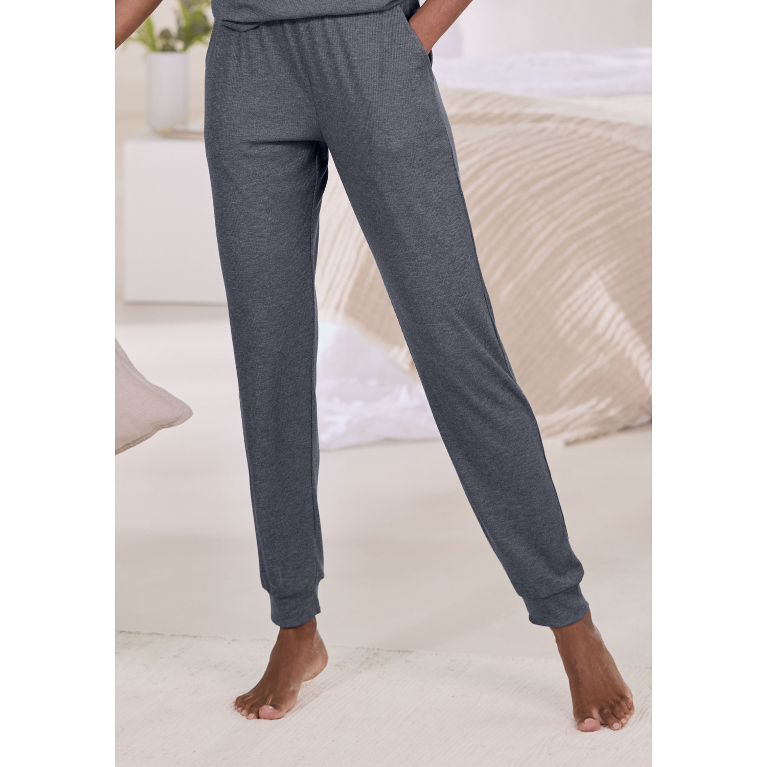 VIVANCE DREAMS Pyjamahose Damen anthrazit Gr.40/42 von VIVANCE DREAMS