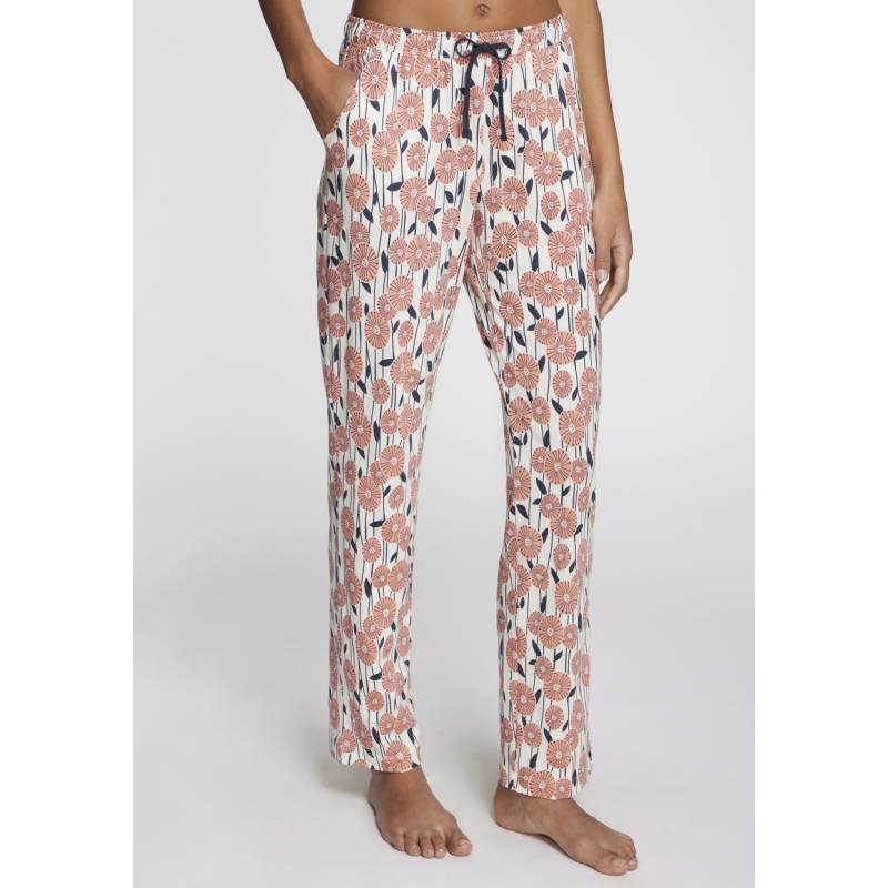 VIVANCE DREAMS Pyjamahose Damen orange-weiß-gemustert Gr.32/34 von VIVANCE DREAMS