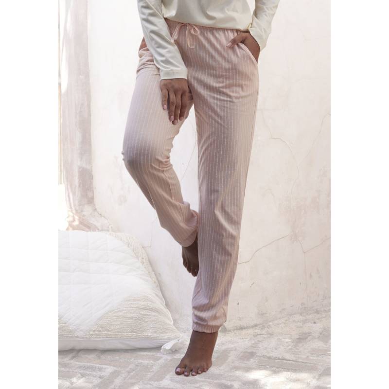 VIVANCE DREAMS Pyjamahose Damen rosa-gestreift Gr.36/38 von VIVANCE DREAMS