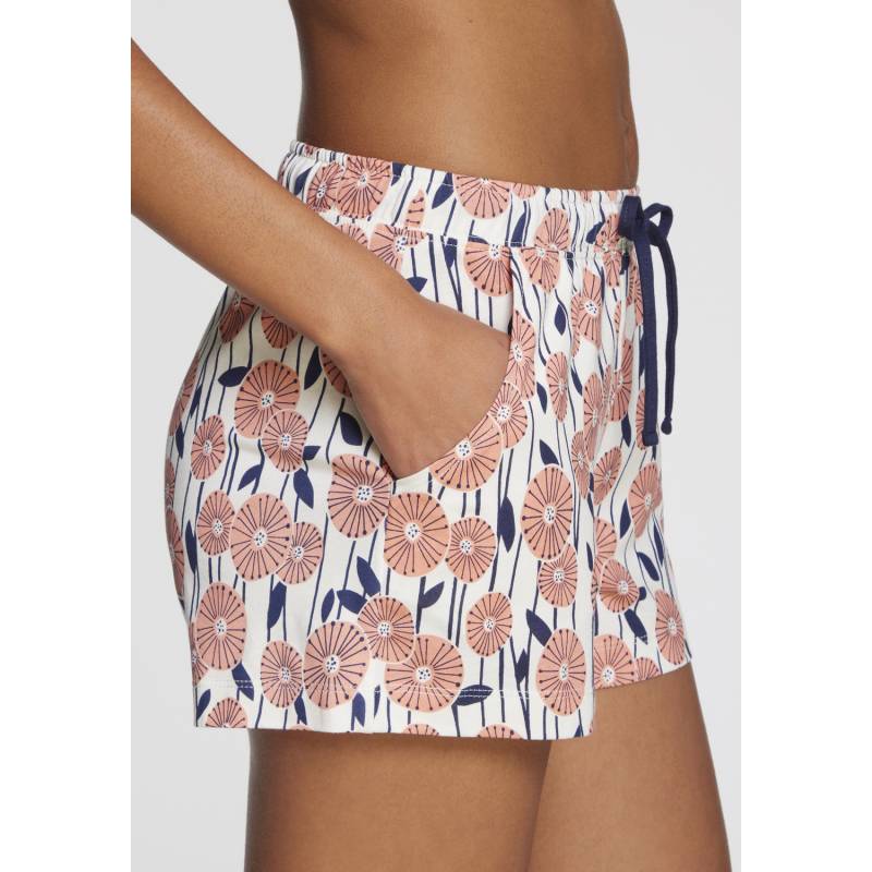 VIVANCE DREAMS Pyjamashorts Damen orange-weiß-gemustert Gr.40/42 von VIVANCE DREAMS