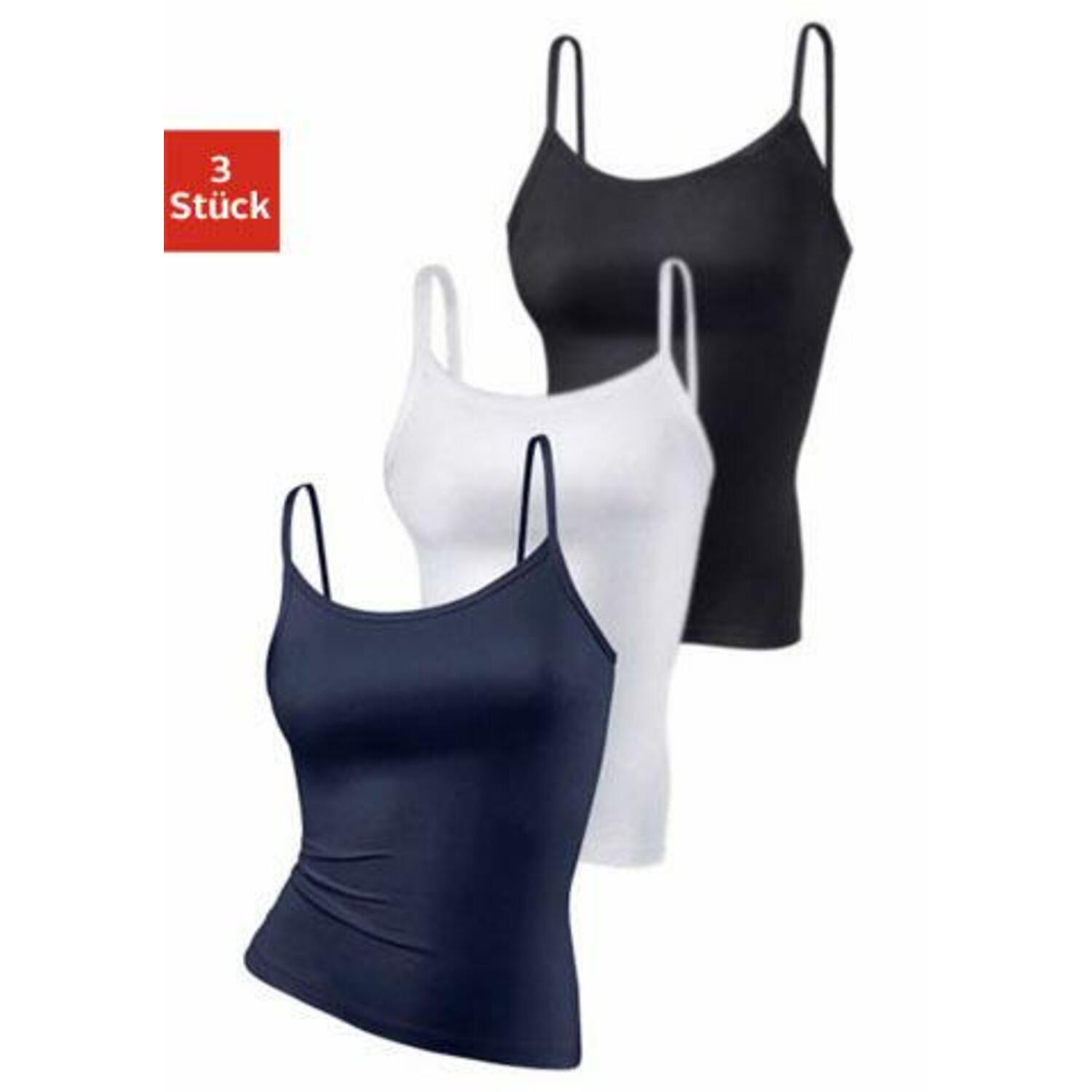 VIVANCE ACTIVE Spaghettitop Damen marine, schwarz, weiß Gr.32/34 von VIVANCE ACTIVE