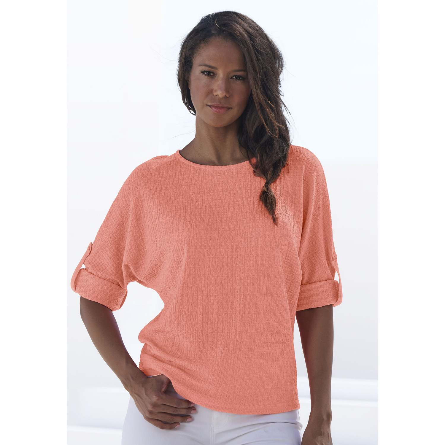 VIVANCE 2-in-1-Shirt Damen peach Gr.40/42 von VIVANCE