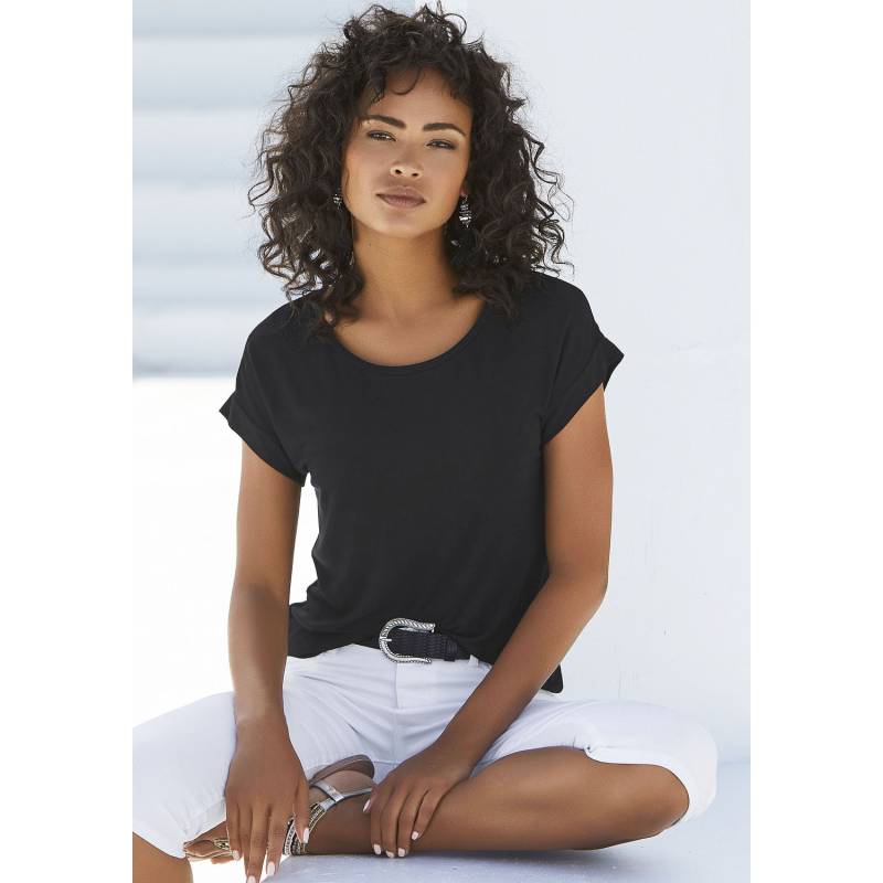 VIVANCE Kurzarmshirt Damen schwarz Gr.40/42 von VIVANCE