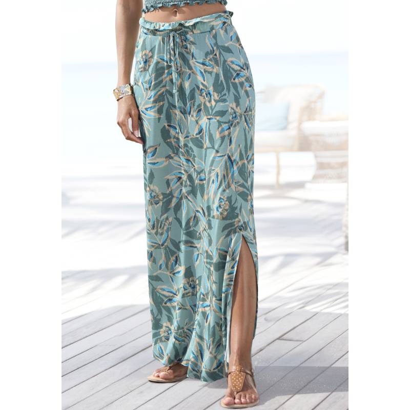 VIVANCE Maxirock Damen grün bedruckt Gr.42 von VIVANCE