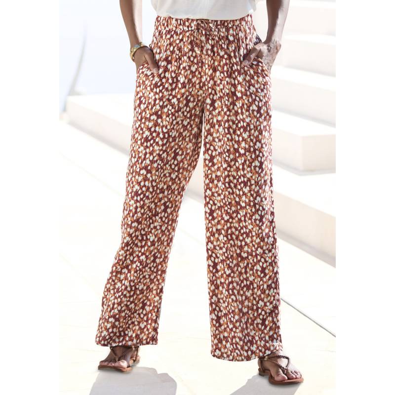 VIVANCE Palazzohose Damen braun-creme bedruckt Gr.36 von VIVANCE