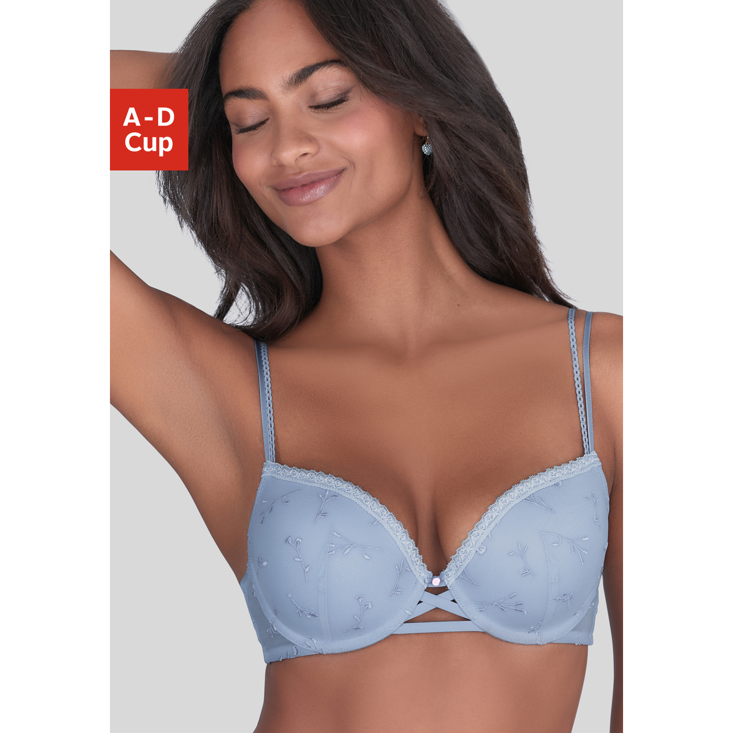 VIVANCE Push-up-BH Damen hellblau Gr.70D von VIVANCE