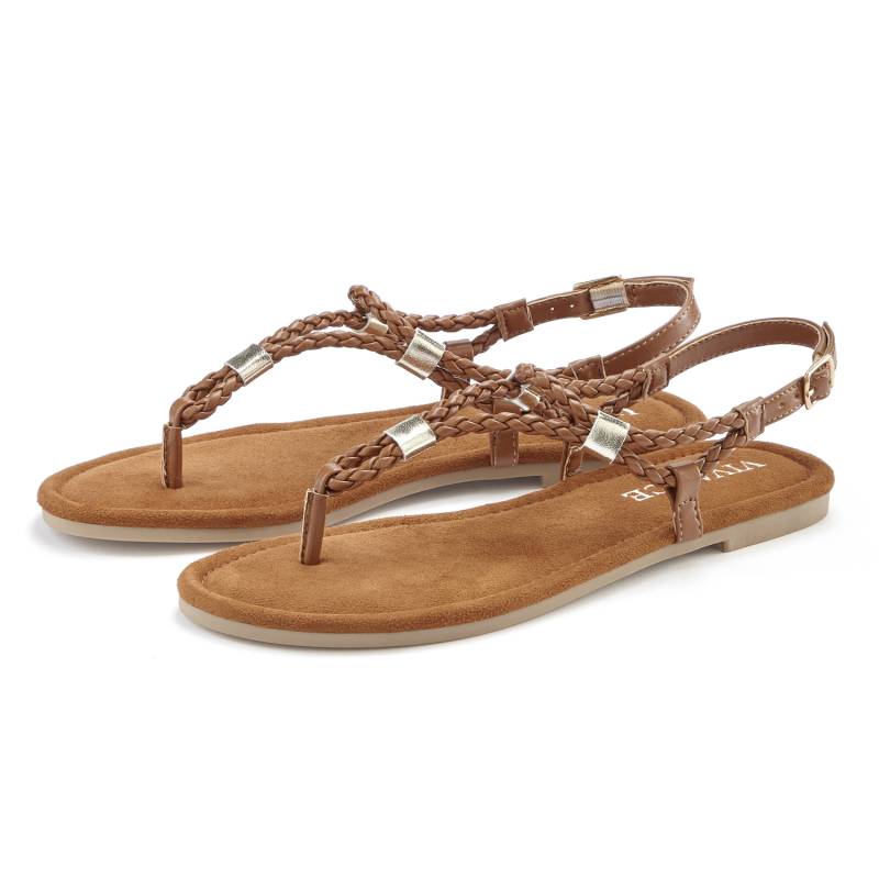 VIVANCE Sandale Damen camelfarben Gr.42 von VIVANCE