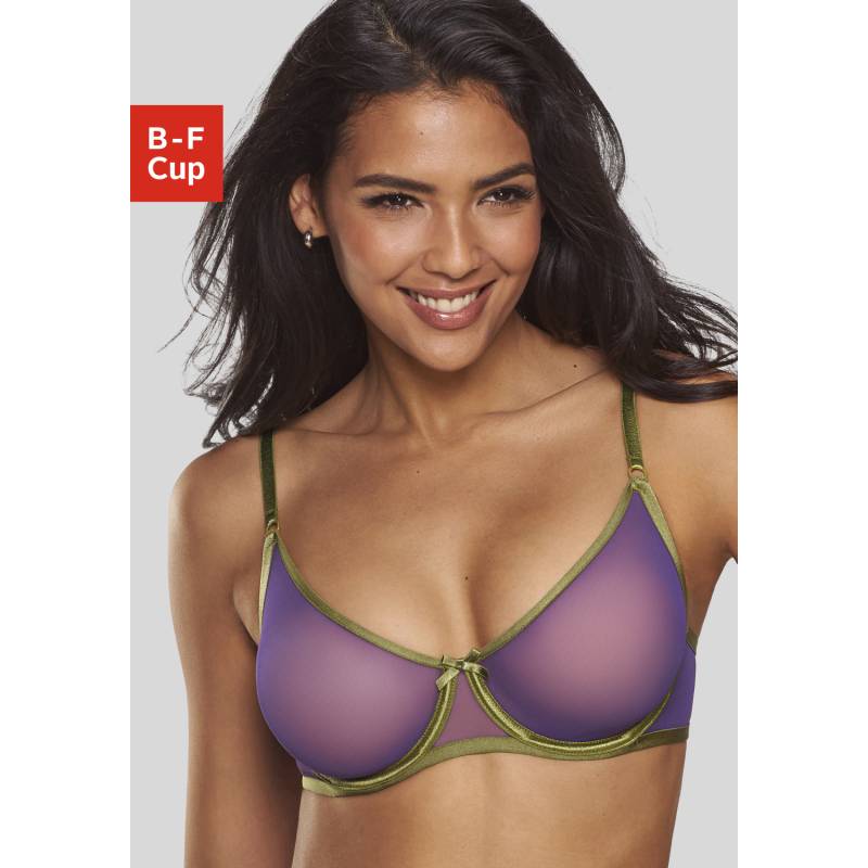 VIVANCE T-Shirt-BH Damen blau-olive Gr.100F von VIVANCE