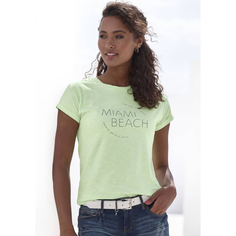 VIVANCE T-Shirt Damen lime bedruckt Gr.44/46 von VIVANCE