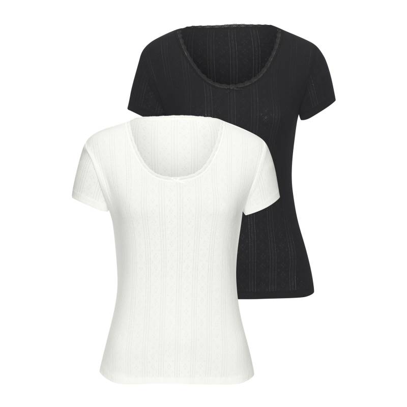 VIVANCE T-Shirt Damen schwarz, creme Gr.48/50 von VIVANCE