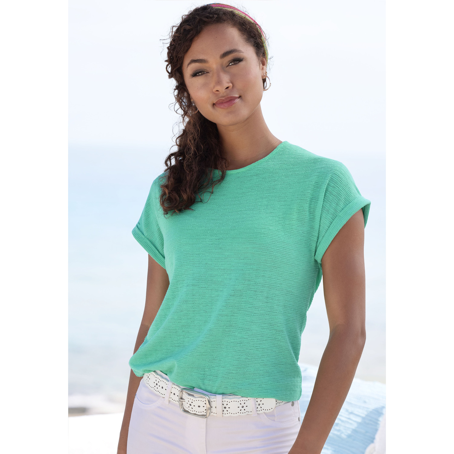 VIVANCE T-Shirt Damen türkis Gr.40/42 von VIVANCE