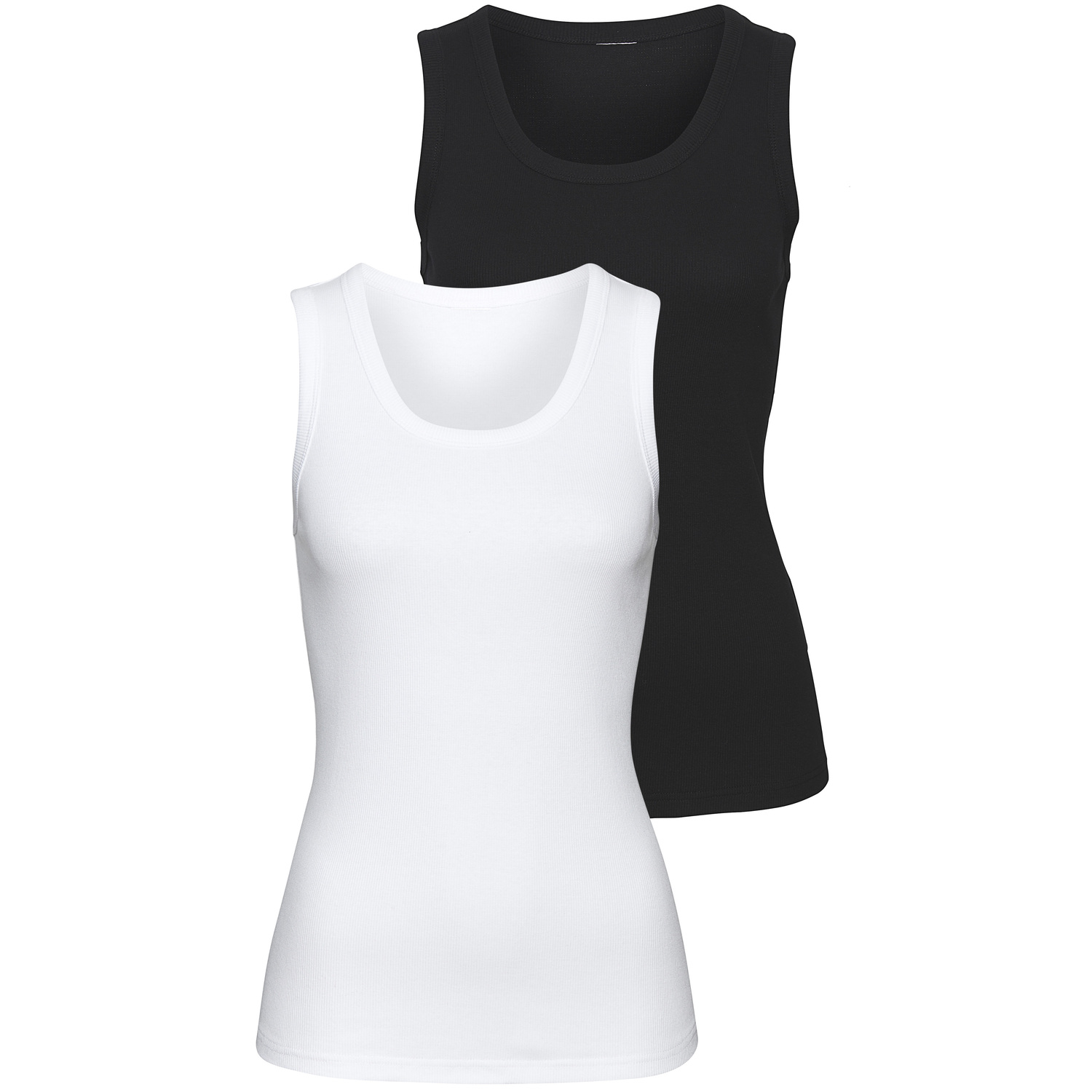 VIVANCE Tanktop Damen schwarz, weiß Gr.40/42 von VIVANCE
