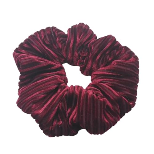 1 Stück weiche Haargummis for Damen in großer Größe, Jumbo-Haargummi aus Samt, Haarhalter for Damen, Haarschmuck(Wine Red) von VIVAZYTGH