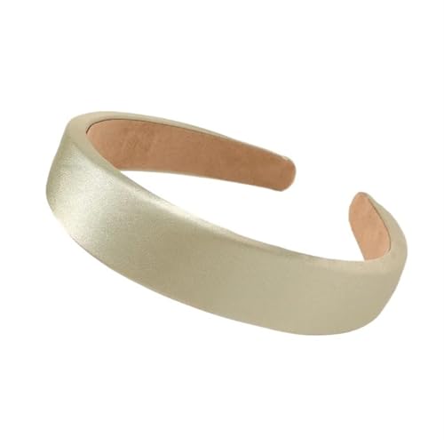1 stücke Satin Schwamm Stirnband for Frauen Solide Farben Dickes Haar Hoop Haarband Mode Haar Zubehör(AppleGreen) von VIVAZYTGH