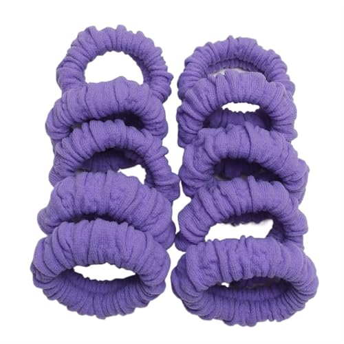 10 Stück Haargummis for Damen, Mädchen, stark, elastisch, Haargummis, Haar-Accessoires, Pferdeschwanz-Haarhalter(Lavender 10 PCS) von VIVAZYTGH
