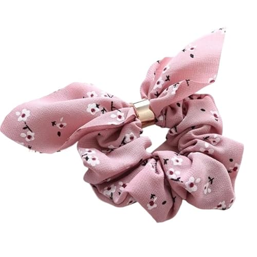 Damen Vintage Scrunchie mit gestreifter Schleife und kariertem Pferdeschwanzhalter, elastische Haarbänder, Gummi-Kopfbedeckungen, Haar-Accessoires(4) von VIVAZYTGH