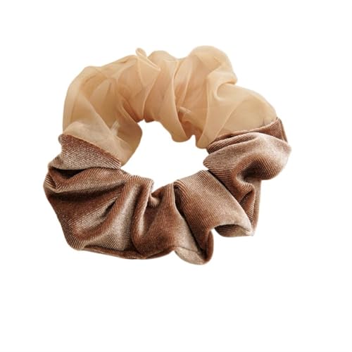 Elastisches Haarband aus Samtgaze im Patchwork-Stil for Frauen, Haargummis for Waschen des Gesichts for Mädchen, Haarbänder for Damen, Pferdeschwanzhalter(Style 3) von VIVAZYTGH