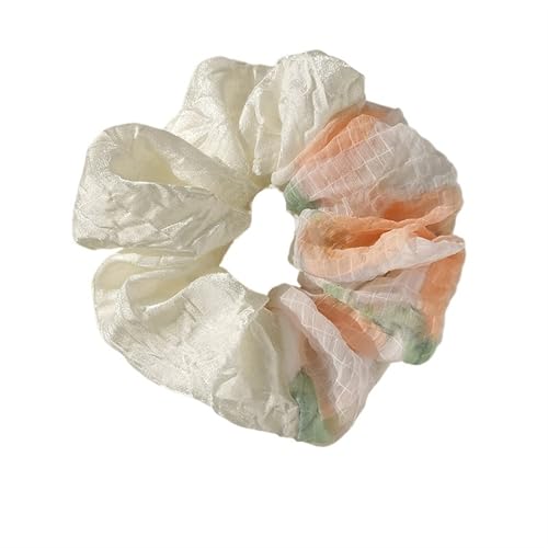 Haarband mit Patchwork-Muster, Scrunchies for Frauen, Gummiband for Mädchen, Haar-Accessoires for Damen, Haarbänder, Pferdeschwanzhalter(Orange) von VIVAZYTGH