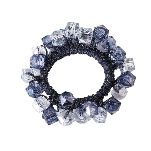 Haargummi mit Kristallperlen for Damen, elastischer Pferdeschwanzhalter aus Perlen, Haarseil for Mädchen, modischer Haarschmuck(H) von VIVAZYTGH