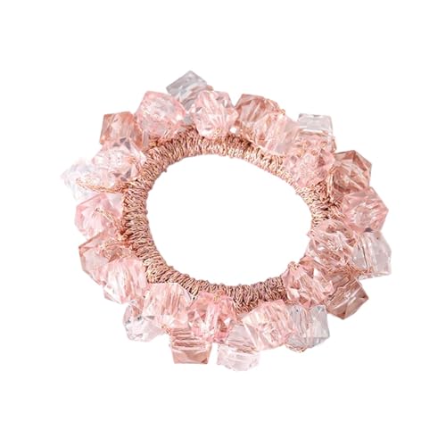 Haargummi mit Kristallperlen for Damen, elastischer Pferdeschwanzhalter aus Perlen, Haarseil for Mädchen, modischer Haarschmuck(K) von VIVAZYTGH