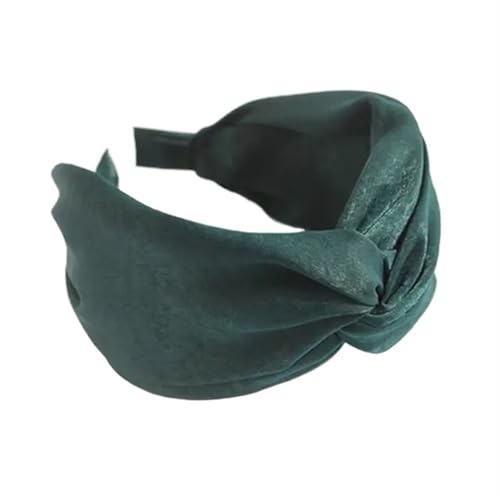 Schlichtes, süßes, gedrehtes, geknotetes Stirnband, breites Haarband for Frauen, Turban, Bandanas, Haarreifen, Haarschmuck, Kopfbedeckungen(Green) von VIVAZYTGH