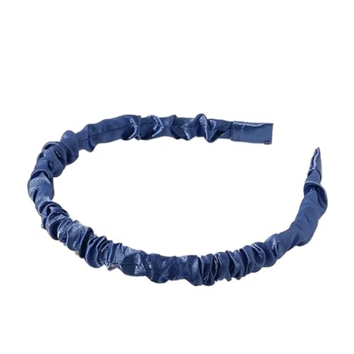 Schöne Falten Einfarbig Haarbänder for Frauen Koreanische Süße Dünne Waschung Haar Hoops Lünette Stirnbänder Mädchen Haar Zubehör(Blue) von VIVAZYTGH