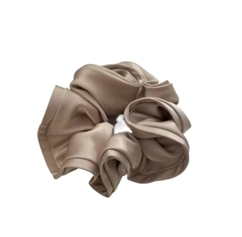 Übergroße Haargummis aus Satin, Damen, Vintage, großes elastisches Haarband, Netz-Haargummi, Damenhaar for Mädchen(Light yellow) von VIVAZYTGH