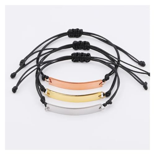 VIVAZYTGH 10Pcs Curved Strip Charm Bracelets Mirror Polish Stainless Steel Adjustable Bracelets for Women's Christmas Jewelry(Mixed) von VIVAZYTGH