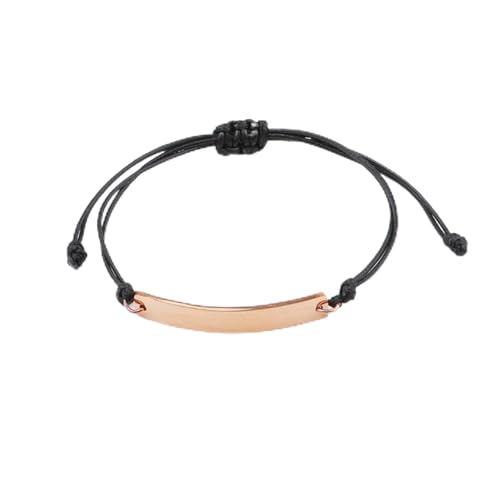 VIVAZYTGH 10Pcs Curved Strip Charm Bracelets Mirror Polish Stainless Steel Adjustable Bracelets for Women's Christmas Jewelry(Rose Gold Color) von VIVAZYTGH