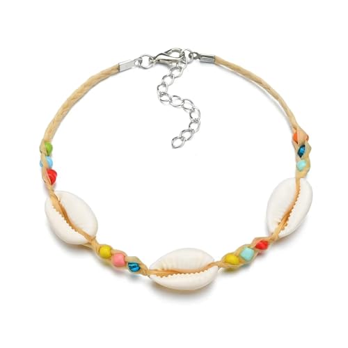 VIVAZYTGH Natürliche Muschel Charm Armbänder for Frauen Männer Sommer Sandstrand Handgefertigte Schnur Seil Ketten Armreif DIY Schmuck(BR047) von VIVAZYTGH