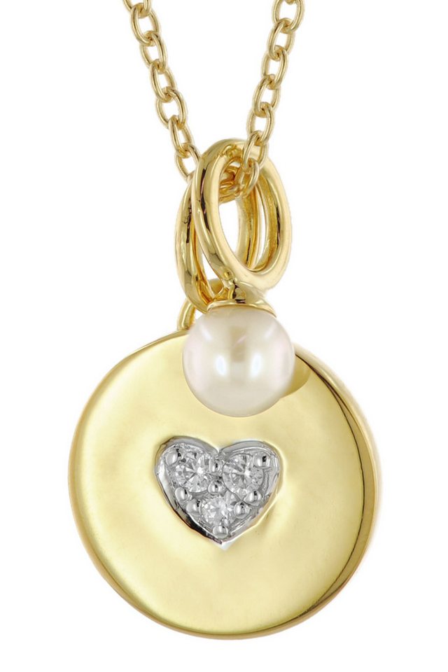 VIVENTY by Adler Kette mit Anhänger mit 2 Anhängern Silber 925 Goldfarben von VIVENTY by Adler