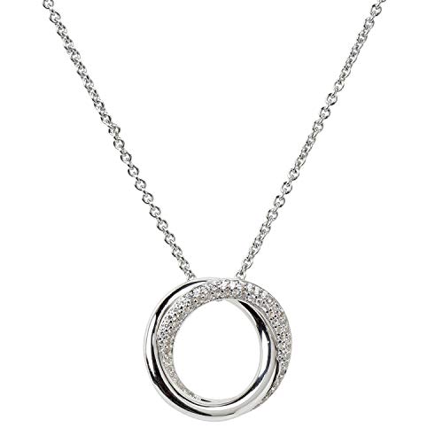 Viventy Damen Halskette Collier aus 925 Silber besetzt mit Zirkonia 42cm lang von Viventy