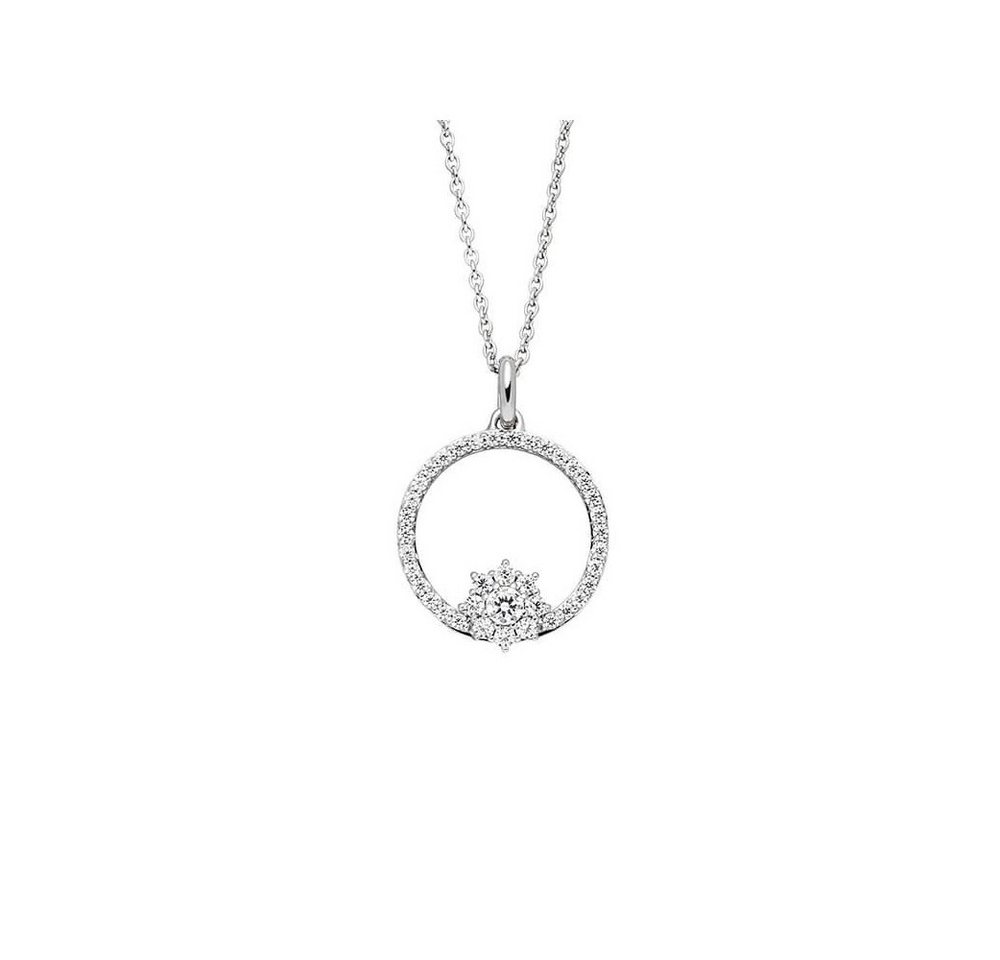 VIVENTY Kette mit Anhänger 784552 Halskette mit Anhänger Damen Kreis Zirkonia Sterling-Silber 45 von VIVENTY