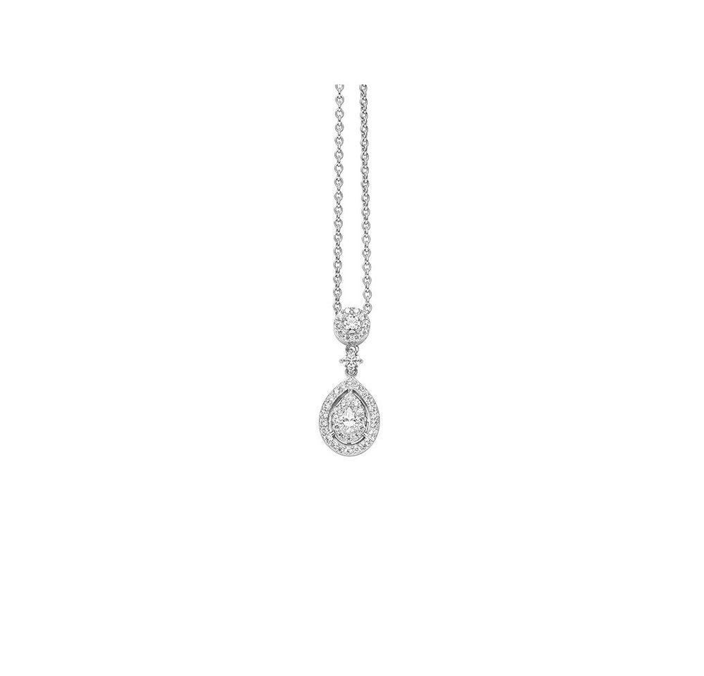 VIVENTY Kette mit Anhänger 785102 Halskette mit Anhänger Damen 47 Zirkonia Weiss Sterling-Silber von VIVENTY