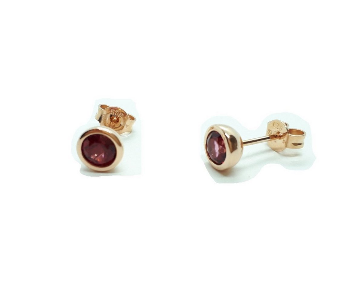 VIVENTY Paar Ohrstecker 782314 Ohrringe Ohrstecker Damen Topaz Rot Sterling-Silber Rosé Vergo von VIVENTY