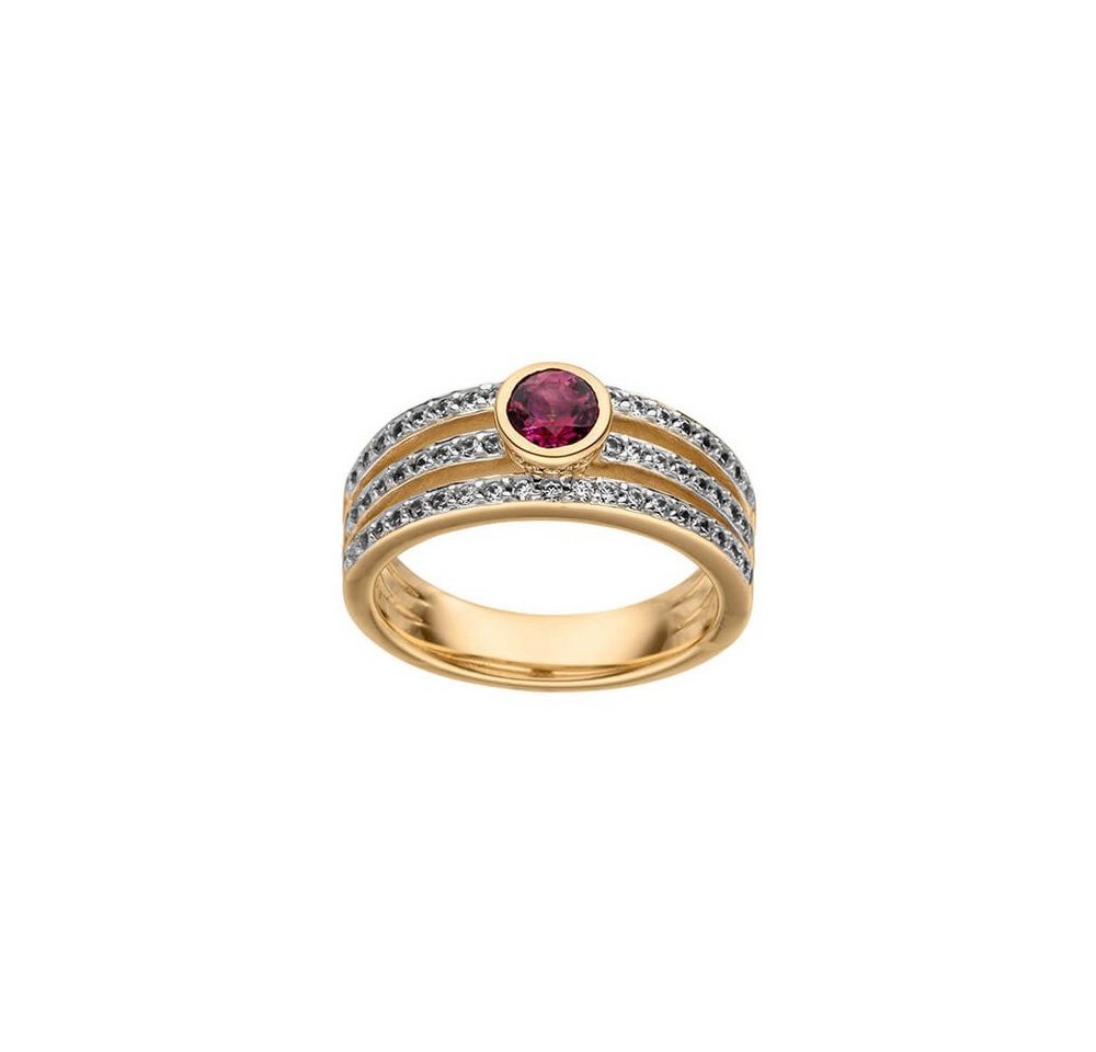 VIVENTY Silberring 782311 Ring Damen Roter Topaz Zirkonia Silber Roségold Gr. 56 von VIVENTY