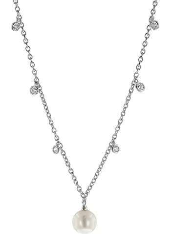 Viventy Damen-Halskette Silber 925 mit Perle und Zirkonias 783849 von Viventy